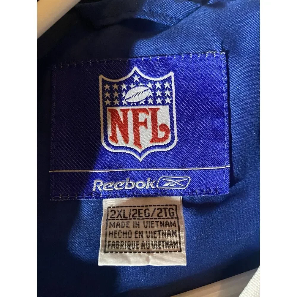 Reebok 2XL NFL Indianapolis Colts Pullover Windbreaker Unisex Blue Lined Pockets